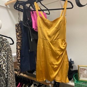 Reformation gold Fonda dress